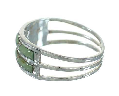 Silver Southwestern Turquoise And Opal Jewelry Ring Size 5-1/2 AX89974